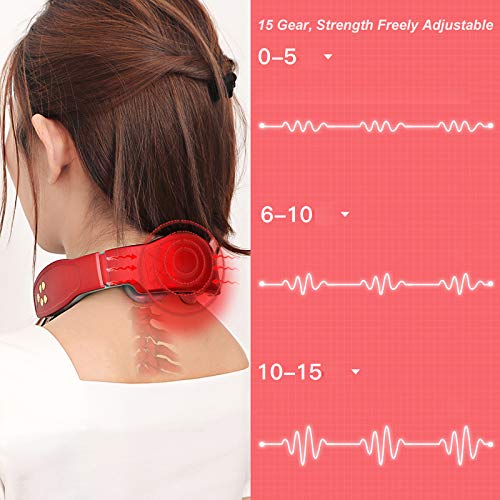 Cuello Masajeador, Shiatsu Masajeador Cervical, Masajeador de Cuello Multifunción,Masajeador de cuello 3D inalámbrico inalámbrico inteligente,Aliviar Rápidamente el Dolor Cervical