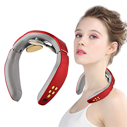 Cuello Masajeador, Shiatsu Masajeador Cervical, Masajeador de Cuello Multifunción,Masajeador de cuello 3D inalámbrico inalámbrico inteligente,Aliviar Rápidamente el Dolor Cervical
