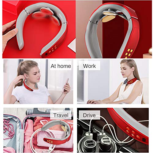 Cuello Masajeador, Shiatsu Masajeador Cervical, Masajeador de Cuello Multifunción,Masajeador de cuello 3D inalámbrico inalámbrico inteligente,Aliviar Rápidamente el Dolor Cervical