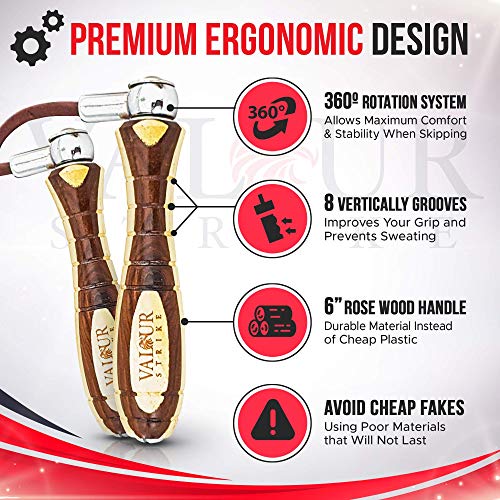 Cuerda Saltar | Cuerda de Cuero con Pesas | Para Fitness, Boxeo, MMA, Cardio, entrenamientos, pérdida de grasa, fitness, Saltar la cuerda, HIIT