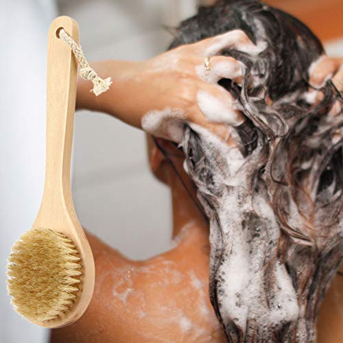 Cuerpo Cepillo Trasero Depurador Piel Larga Mango De Bambú Natural Cerdas Exfoliantes Piel Inicio Ducha Herramientas