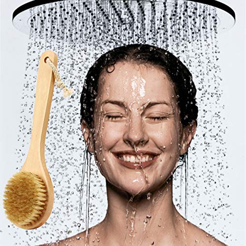 Cuerpo Cepillo Trasero Depurador Piel Larga Mango De Bambú Natural Cerdas Exfoliantes Piel Inicio Ducha Herramientas