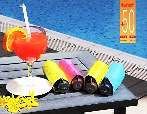 Cuida tu Salud y Protege tu Piel. Nueva colección Paraguas VOGUE® Factor Protección Solar FPS 50+. Bloquea el 98% de los Rayos UVB. Disfruta del Sol sin riesgos. (Amarillo Limón)