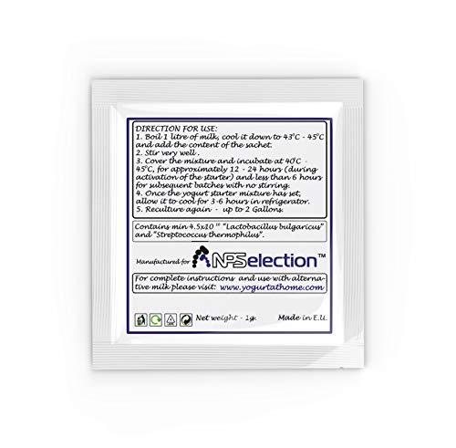 Cultivos de yogur – Bolsitas de cultivo liofilizado para preparar yogur simple estilo balcánico (paquete de 5 bolsitas)