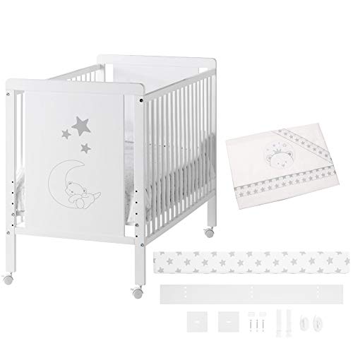 Cuna colecho Indi 120x60 + kit colecho + Bajera y Encimera Cool-Dreams©