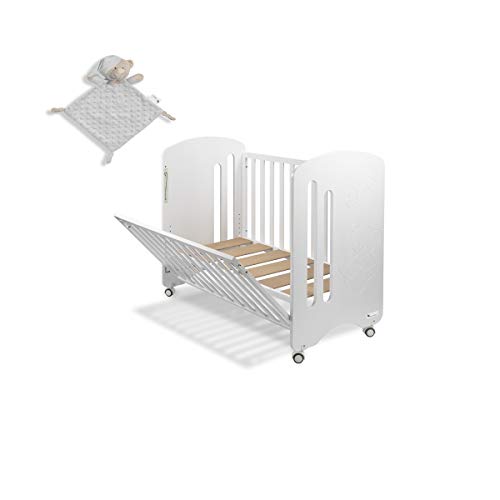 Cuna Lovely Premium con Lámpara Quitamiedos Unicornio Blanco