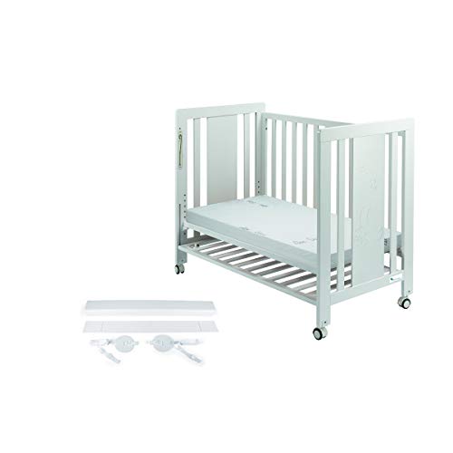 Cuna Moonet Premium Colecho con Colchón y REGALO Lámpara Estrella Azul