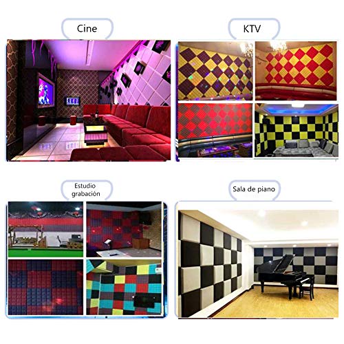 Cupcinu Paneles acústicos Studio Foam Absorción de Sonido Espuma insonorizada Baldosas de Eggcrate para el hogar y Studio Foam Sound Wedge Aislamiento acústico algodón