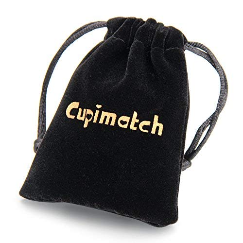 Cupimatch Pulseras Infinito 2 Pcs Cuero Acero Inoxidable Ajustable Brazalete Hombre Mujer Regalo Amor Amistad Aniversario Boda