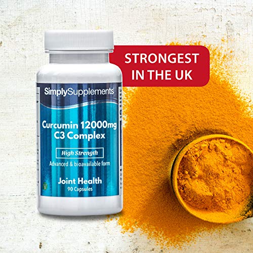 Cúrcuma complex 12000mg - ¡Bote para 3 meses! - Apto para veganos - 90 cápsulas - SimplySupplements