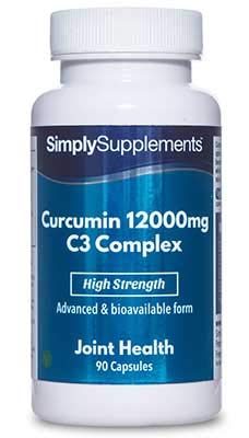 Cúrcuma complex 12000mg - ¡Bote para 3 meses! - Apto para veganos - 90 cápsulas - SimplySupplements