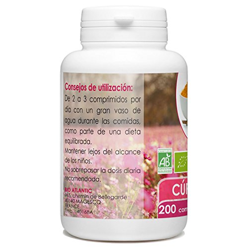 Cúrcuma Orgánico - 200 comprimidos - 400mg por comprimido