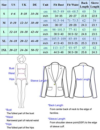 Curlbiuty Abrigo de cuello alto, estilo retro, para mujer azul marino S