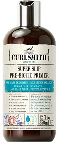 Curlsmith – Super Slip Pre-Biotic Primer – Tratamiento Estimulante del Cuero Cabelludo Vegano, Protección e Hidratante (350 ml)