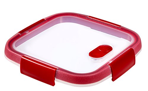 CURVER Smart Micro Vaporera cuadada 1,1L, Compuesto, Rojo, 14.2x14.2x6.8 cm