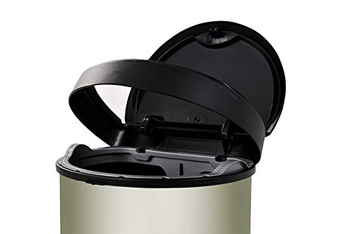 Curver Touch 176461- Cubo de basura, mecanismo de apertura con toque, 40 L, color marfil