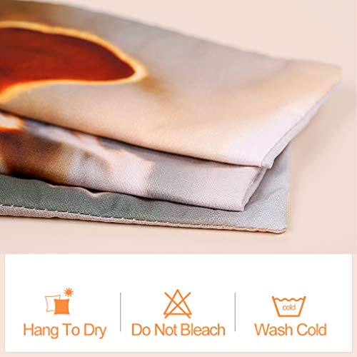 Custom4U Personalizada Funda para Cojines con Foto y Texto Personal 100% Poliéster Impresión Total Protector de Almohadillas sin Relleno Forma Cuadrada 35 * 35CM