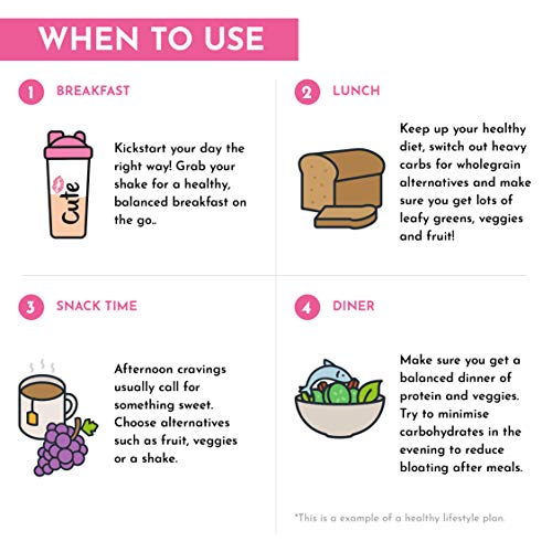 Cute Nutrition Batido de Proteínas Vegano Sabor Fresa Sin Gluten Apoya la Pérdida de Peso Apto Para Vegetarianos y Veganos Bote de 600g sin OGM