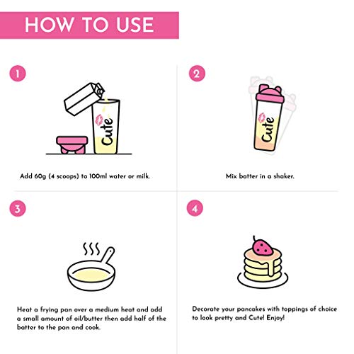 Cute Nutrition Mezcla en polvo para panqueques sabor dona para pérdida y mantenimiento de peso 500 tubos Alto contenido de proteína bajo en grasa sin OGM