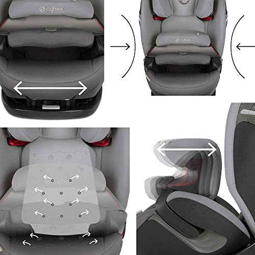 Cybex Gold Pallas S-Fix - Silla de coche 2 en 1 para coches con y sin Isofix, Grupo 1/2/3 (9-36 kg), Desde los 9 meses hasta los 12 años aprox., Colección Color 2019, Negro (Premium Black)
