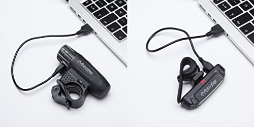 Cycleafer® Luz Bicicleta Recargable USB, GARANTÍA DE 3 años Linterna Bicicleta con Luz Bicicleta Delantera, y Luz Trasera Bicicleta, Luz LED Bicicleta para Carretera y Montaña