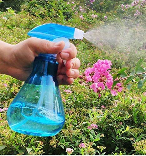 Cymax 2PCS 500ML Botella de Spray Vacías Botella de Aerosol Plástico Transparante para Regar Plantas,Verde + Azul
