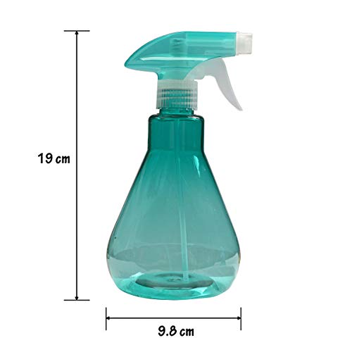 Cymax 2PCS 500ML Botella de Spray Vacías Botella de Aerosol Plástico Transparante para Regar Plantas,Verde + Azul