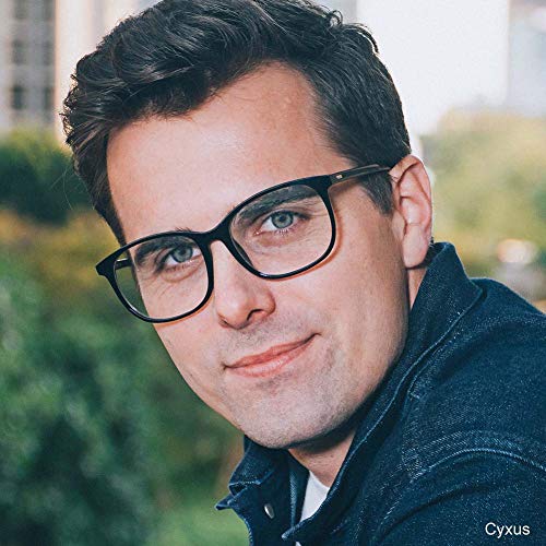 Cyxus filtro de luz azul [Mejor dormir] Gafas de computadora Unisexo（Hombres/Mujeres bloqueo UV gafas de lectura,lentes transparentes