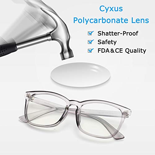 Cyxus Gafas con Filtro de luz Azul bloqueo de luz azul, Gafas con Filtro - Anti Luz Azul para Ordenador, Anti-reflejantes para Hombre y Mujer