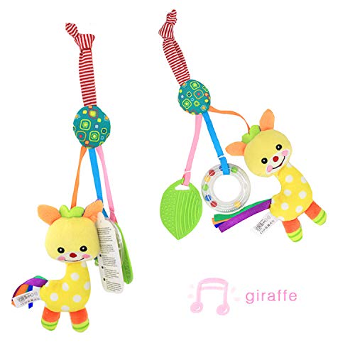 Czemo Juguetes Colgantes para Cochecitos, Juguete Actividades Musicales Sonajero Recien Nacido, Juguetes de Peluche Suave para Bebés para Cochecito, Cuna
