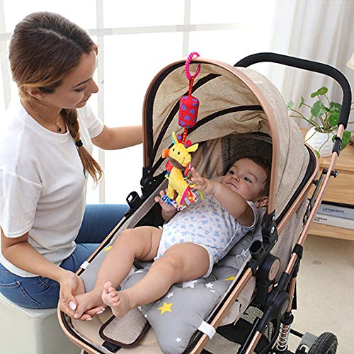 Czemo Juguetes Colgantes para Cochecitos, Juguete Actividades Sonajero Recien Nacido, Juguetes de Peluche Suave para Bebés para Cochecito, Cuna