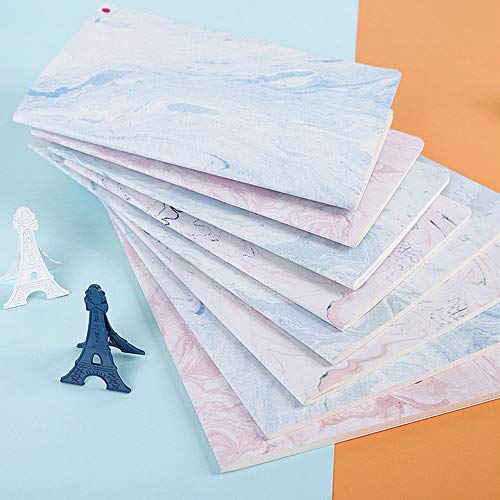 Czemo Pack de 4 Cuaderno A5 Libretas Bonitos Bloc de Notas Cuaderno de Notas Tapa Blanda Cubierta de Kraft Diario de Viaje Pequeña Diarios (Mármol)