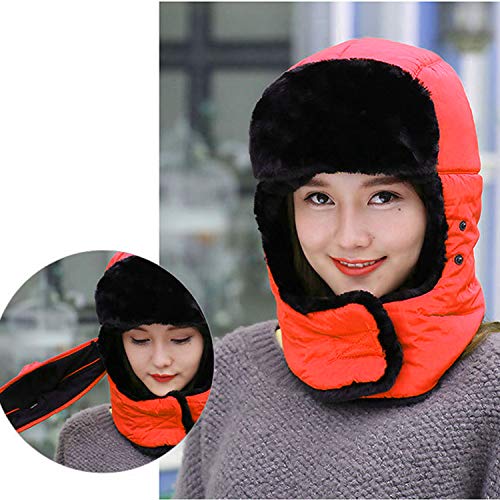 Czemo Sombrero de Invierno Sombrero a Prueba de Viento Sombrero de Esquí Aire Libre Esquí Bicicleta Ciclismo a Prueba de Viento Caliente Unisexo (Rojo)