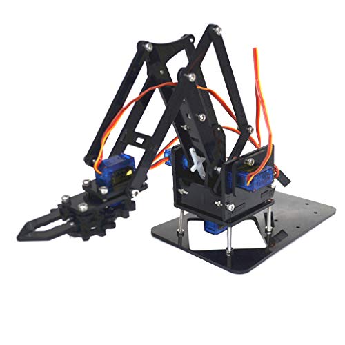 D DOLITY DIY 4-Dof Tanque Robot Brazo Mecánico para Juguete de Arduino 51 Kits de Aprendizaje Ciencia