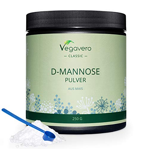 D-Mannose en Polvo 99.9% PURA Vegavero® | Prevención y Tratamiento de Afecciones Urinarias | 250 g | Testado en Laboratorio | Sin Aditivos | Vegano