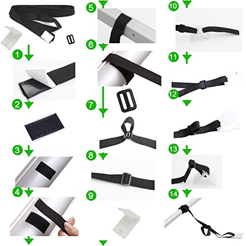 D4P Display4top Enrollador Piscina para Cubierta Solar Verano de Anchura,1.05m - 6.15m