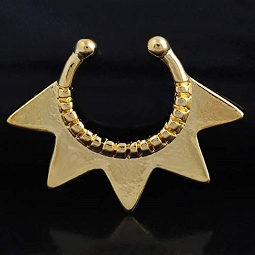 Daesar 1pcs Piercing Nariz Mujer U Triángulo Piercing Nariz Aro Acero Inoxidable Oro