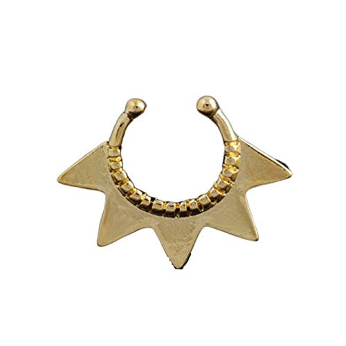 Daesar 1pcs Piercing Nariz Mujer U Triángulo Piercing Nariz Aro Acero Inoxidable Oro
