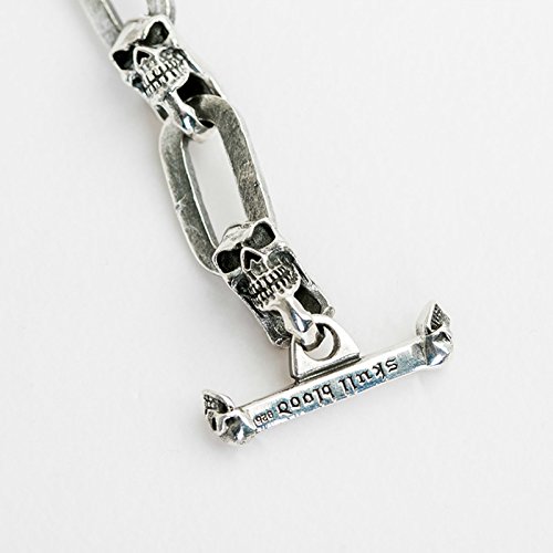 Daesar Pulsera Hombre Pulsera Plata de Ley 925 Hombre Pulsera de Hombre Pulsera Calavera Pulsera Plata Cadena Longitud 21CM