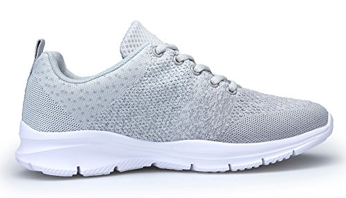 DAFENP Zapatos Zapatillas Running Deporte Mujer Sneakers Unisex,XZ747-M-gray-EU36