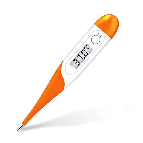 Daffodil HPC400 Termómetro Clínico Digital, Termómetro Doméstico para la Fiebre Rápido y Preciso Pantalla LCD Termómetro Oral/ Rectal o Axilar, Ahorra la Última Temperatura Medida - CE Certificado