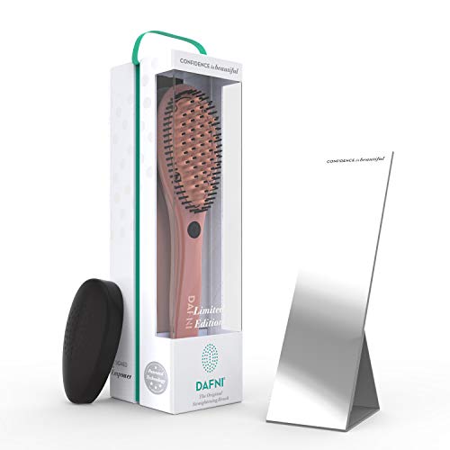 DAFNI Rose Gold Classic – Cepillo alisador de pelo portátil – Cepilla el pelo hasta 10 veces más rápido que una plancha flar [EU Plug]
