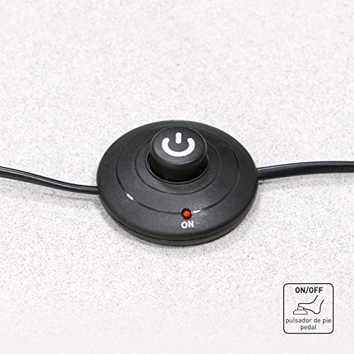 Daga Ab Calentador de Pies Eléctrico - Calentador Eléctrico de Pies, Negro, Gris, 40 X 60 cm