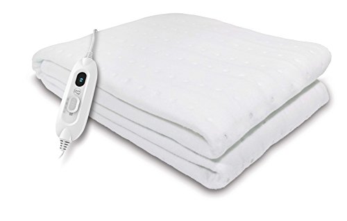 Daga FX CIE - Manta eléctrica (150 x 90 cm, conexión separable, 3 niveles de temperatura, LED), color blanco