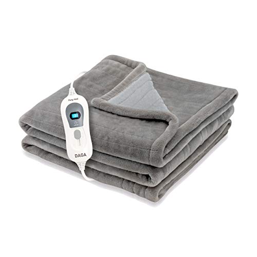 Daga Sort 150x100cm Manta Eléctrica Flexy Heat Softy Fleece, Gris Oscuro, 150x100