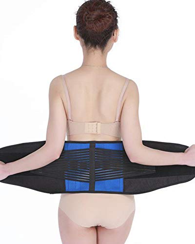 DaiHan Hombre y Mujer Faja Lumbar Cinturón Ejercicio Shaper Corrector de Postura y para Entrenamiento Ajustable Transpirable Cinturon Lumbar Prevenir Daños Gelée 5XL