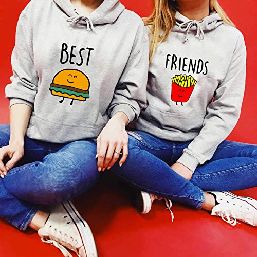 Daisy for U Mejor Amigo suéter, Mejor Amigo para Dos niñas Sudadera con Capucha BFF suéter Hermana Sudadera con Capucha Damas suéter Regalo de cumpleaños 1 Pieza