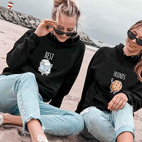 Daisy for U Mejor Amigo suéter, Mejor Amigo para Dos niñas Sudadera con Capucha BFF suéter Hermana Sudadera con Capucha Damas suéter Regalo de cumpleaños 1 Pieza