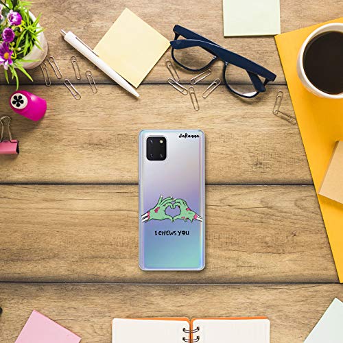 dakanna Funda para [Samsung Note 10 Lite] de Silicona Flexible, Dibujo Diseño [Manos Zombie Haciendo el Signo de Amor], Color [Fondo Transparente] Carcasa Case Cover de Gel TPU para Smartphone