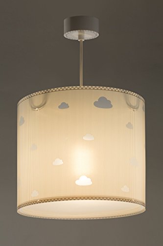 Dalber Sweet Dreams Lámpara Infantil de Techo Colgante Nubes, Gris